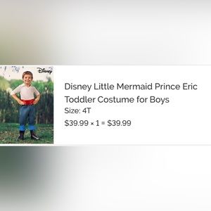 Prince Eric Toddler Halloween Costume